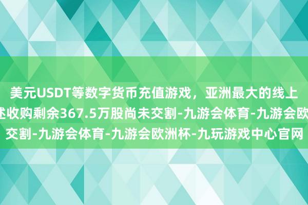 美元USDT等数字货币充值游戏，亚洲最大的线上游戏服务器供应商前述收购剩余367.5万股尚未交割-九游会体育-九游会欧洲杯-九玩游戏中心官网