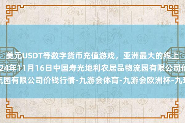 美元USDT等数字货币充值游戏，亚洲最大的线上游戏服务器供应商2024年11月16日中国寿光地利农居品物流园有限公司价钱行情-九游会体育-九游会欧洲杯-九玩游戏中心官网