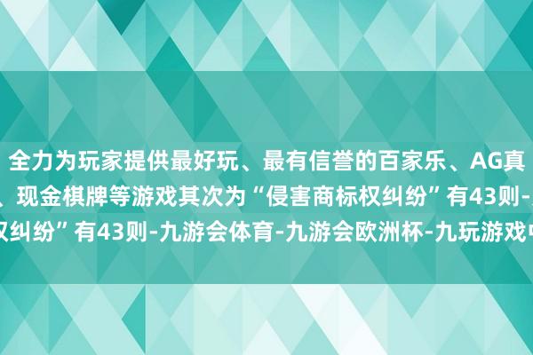 全力为玩家提供最好玩、最有信誉的百家乐、AG真人娱乐游戏、在线棋牌、现金棋牌等游戏其次为“侵害商标权纠纷”有43则-九游会体育-九游会欧洲杯-九玩游戏中心官网