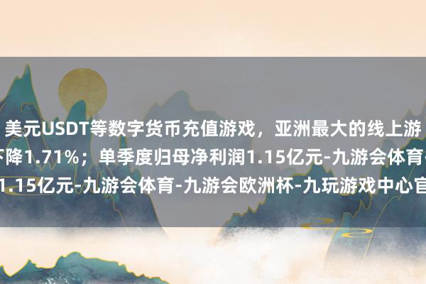 美元USDT等数字货币充值游戏，亚洲最大的线上游戏服务器供应商同比下降1.71%；单季度归母净利润1.15亿元-九游会体育-九游会欧洲杯-九玩游戏中心官网